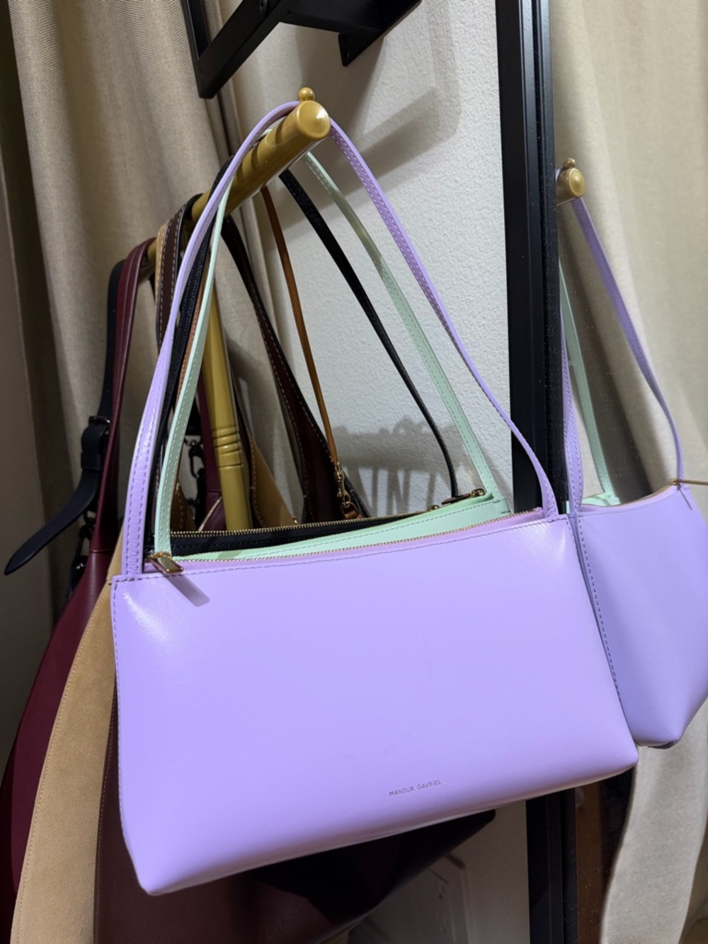 Brand new Mansur Gavriel Gaia Lavender Shoulder Bag